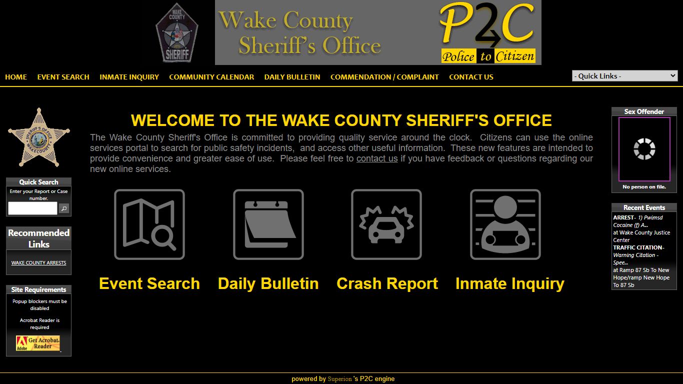 Wake County Sheriff's Office P2C